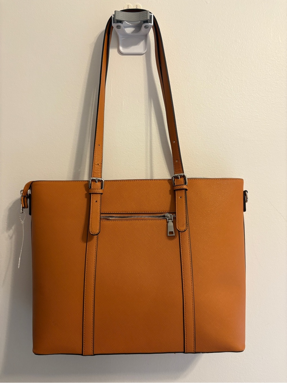 NWOT Brown Leather Laptop Tote Bag Work Briefcase 15.6 Inch